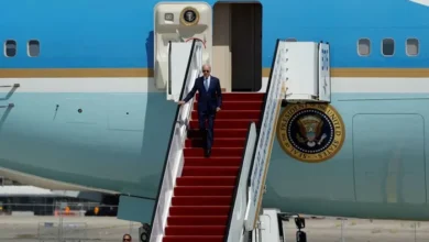 President Joe Biden Trips While Boarding