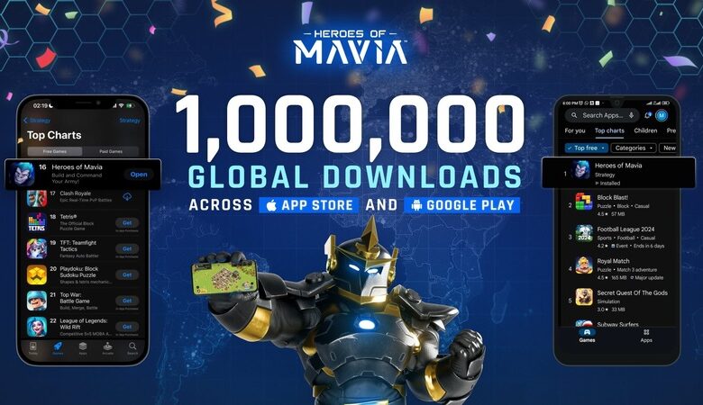 HEROES OF MAVIA SURPASSES 1 MILLION DOWNLOADS
