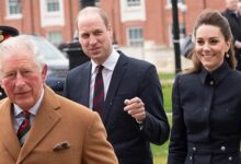 Prince William with King Charles and Kate Middleton